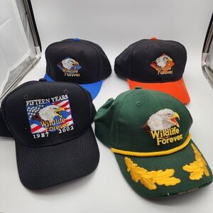 OTTO Wildlife Forever Embroidered Hats - Black, Blue, Green, Orange